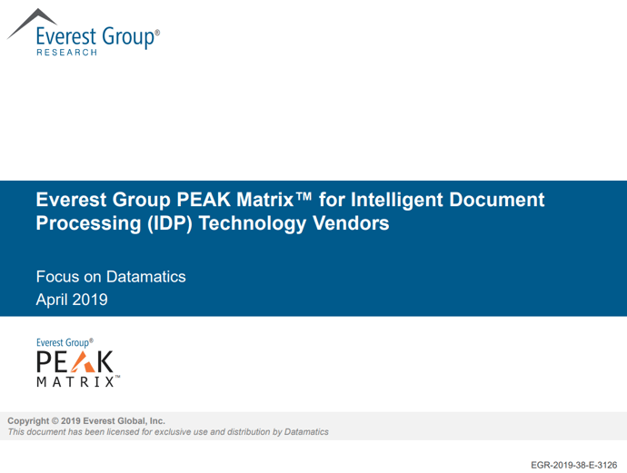 Everest Group Peak Matrix for Intelligent Document Processing (IDP) Technology Vendors